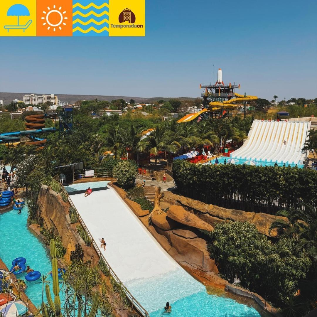 Piazza Com Acesso Ao Acqua Park - Gustavo Aparthotel Caldas Novas Buitenkant foto