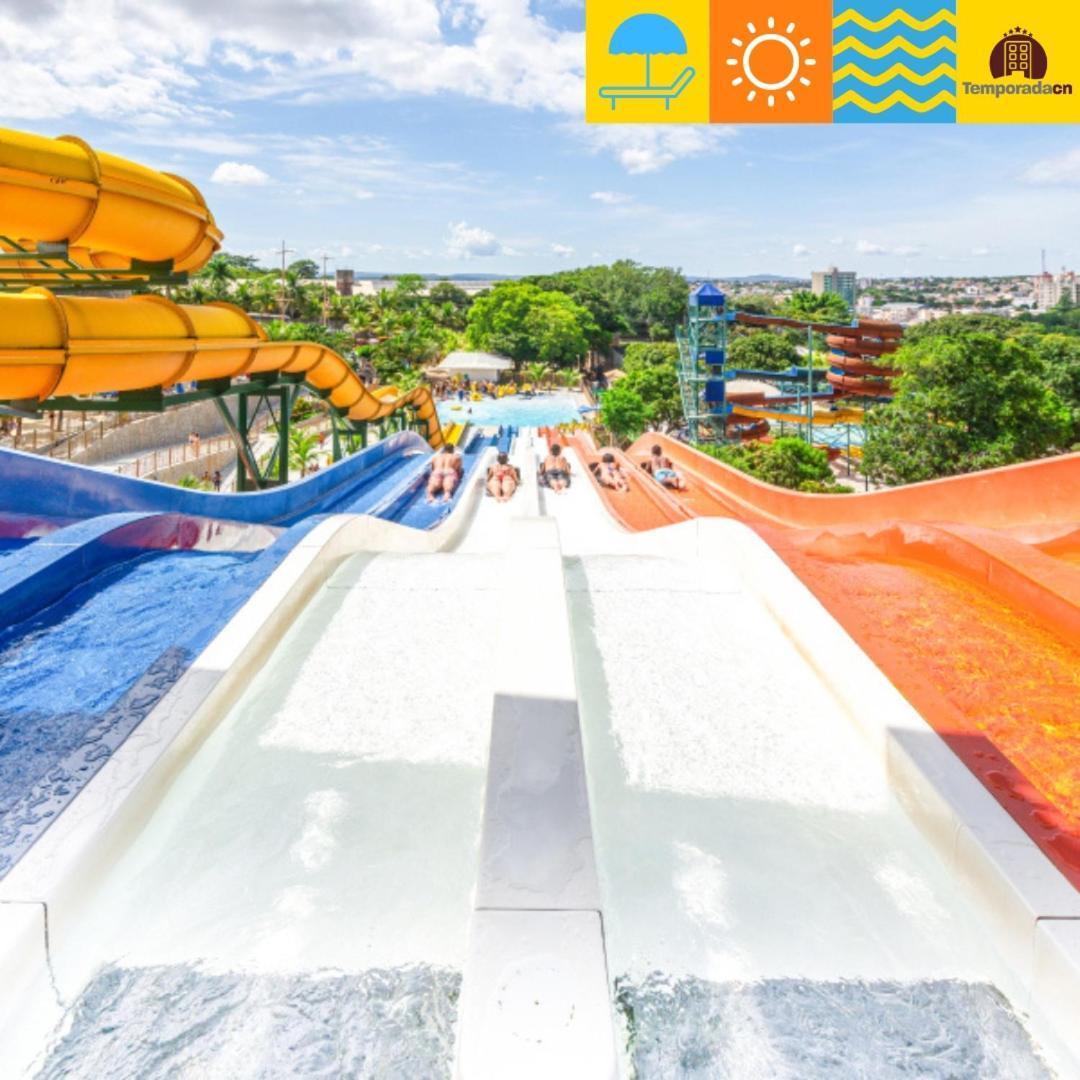 Piazza Com Acesso Ao Acqua Park - Gustavo Aparthotel Caldas Novas Buitenkant foto