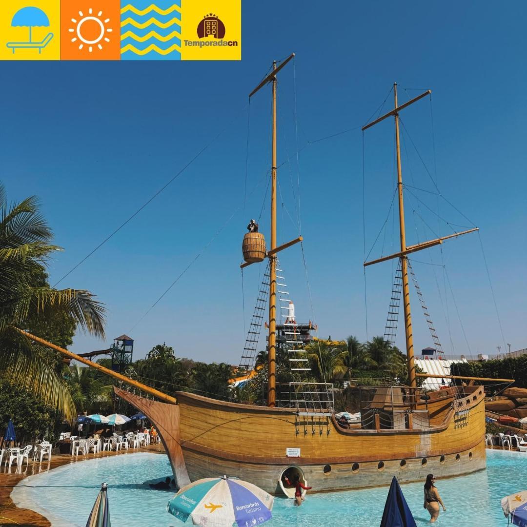 Piazza Com Acesso Ao Acqua Park - Gustavo Aparthotel Caldas Novas Buitenkant foto