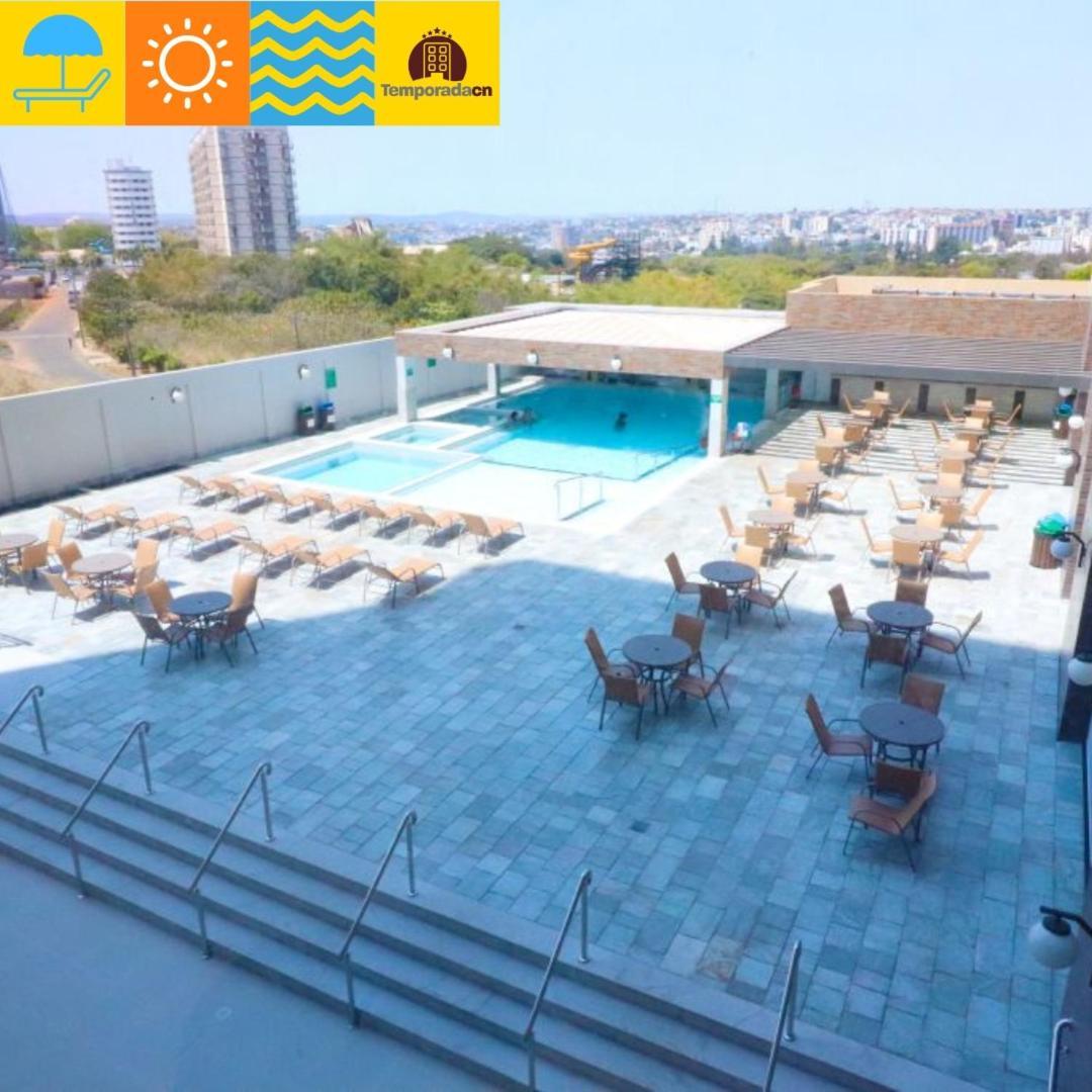 Piazza Com Acesso Ao Acqua Park - Gustavo Aparthotel Caldas Novas Buitenkant foto